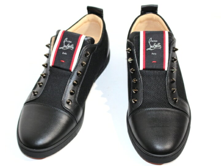 楽天市場 Christian Louboutin ルブタン F A V Fique A Vontade スニーカー メンズ42 約27cm ブラック レザー 22年 定価 99 000 0 中古 大黒屋 質屋 大黒屋