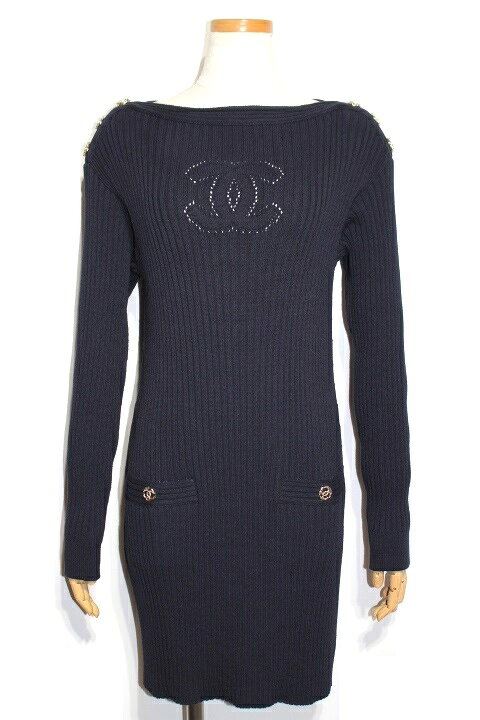 楽天市場】CHANEL シャネル ニットワンピース P63137K48814 レディース  