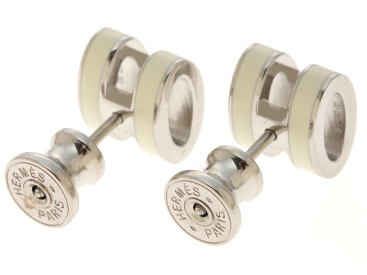 楽天市場】HERMES エルメス ポップアッシュミニピアス ホワイト SS  