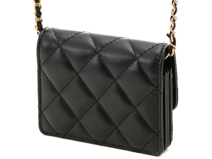 楽天市場】CHANEL シャネル マトラッセチェーンウォレットカードケース 