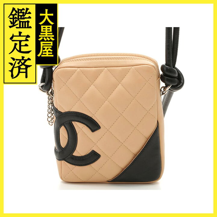 楽天市場】CHANEL シャネル カンボンライン スモールポシェット カーフ  