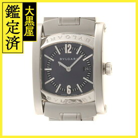 BVLGARI　ブルガリ　アショーマ　SS　AA39S　クオーツ　ブラック【430】2143800176907 【中古】【大黒屋】