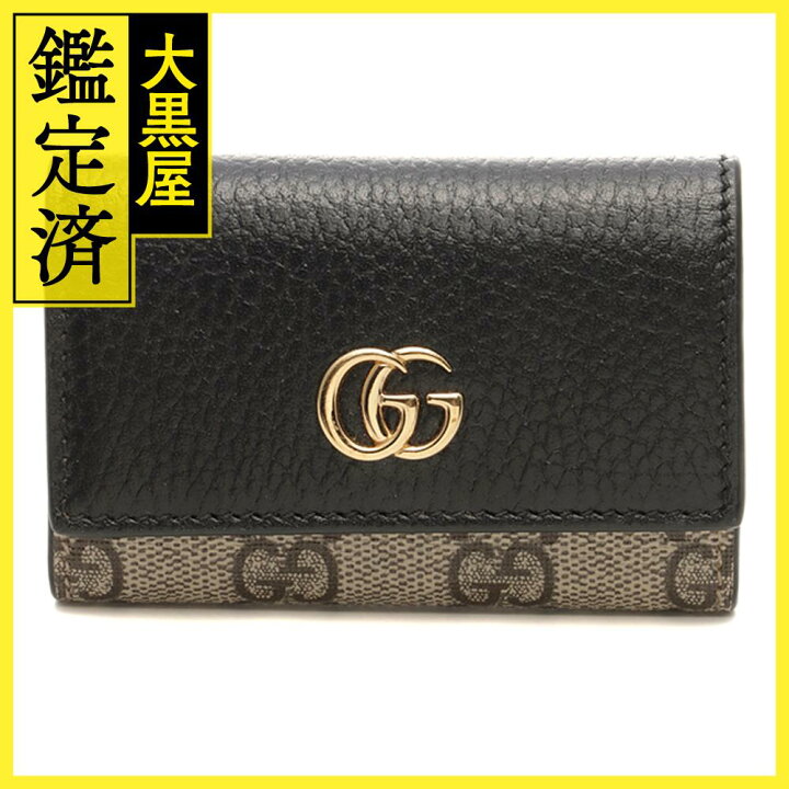 楽天市場】GUCCI グッチ GGマーモント6連キーケース ブラック/ベージュ  