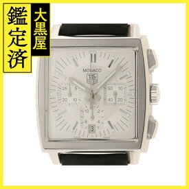 TAG HEUER　タグホイヤー　モナコ　クロノグラフ　CW2112.FC6177　自動巻き　ステンレス　メンズ　ホワイト　2148103571695【436】 【中古】【大黒屋】