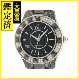 Dior ディオール　レディース オートマチック　ユイット Dベゼル CD1235E0　ブラック文字盤 CE(セラミック)【472】HK 【中古】【大黒屋】