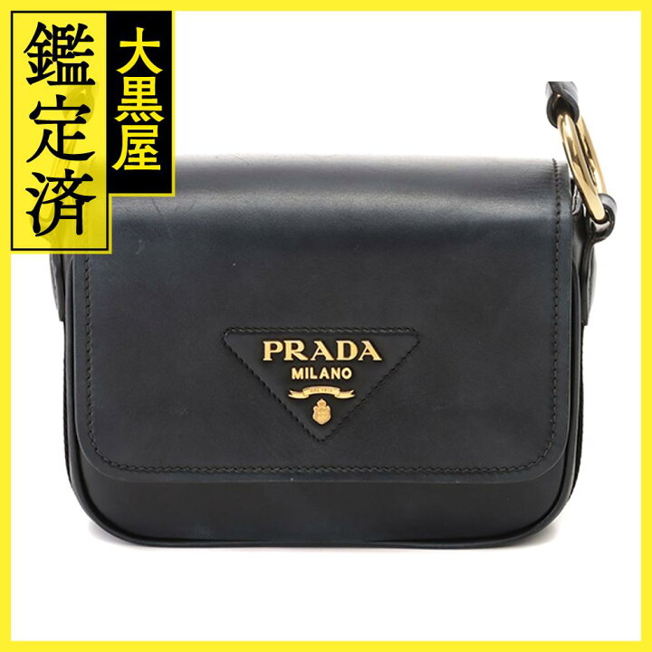 楽天市場】PRADA プラダ ショルダーバッグ ネイビー カーフ【473 