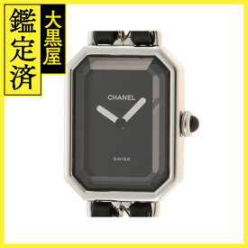 CHANEL シャネル 腕時計 プルミエールL H0451 ステンレス/革 ブラック文字盤 Lサイズ クオーツ【472】SJ 【中古】【大黒屋】
