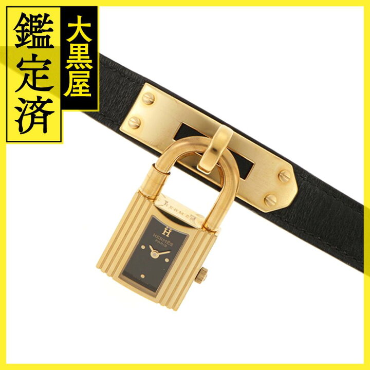 楽天市場】HERMES エルメス ケリーウォッチ KE1.201 GP/革 ブラック  