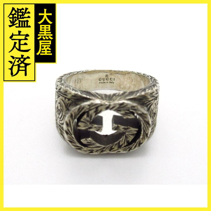 楽天市場】GUCCI グッチ インターロッキングGアラベスクリング SV 