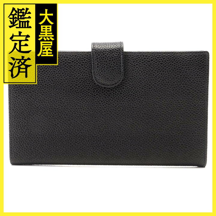 楽天市場】CHANEL シャネル ココマーク 二つ折りがま口長財布 ブラック  