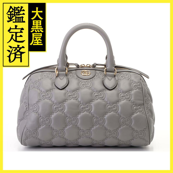 楽天市場】GUCCI グッチ GGマトラッセ2WAYボストンバッグ グレー 