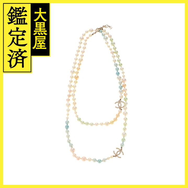 楽天市場】CHANEL シャネル ネックレス マルチカラー フェイクパール  