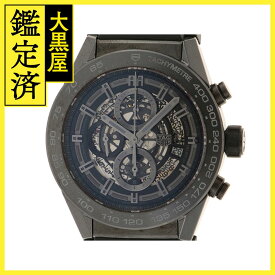 TAG HEUER タグホイヤー カレラ CAR2A90.FT6071 キャリバーホイヤー01 ブラック メンズ （2148103610844）【200】 【中古】【大黒屋】