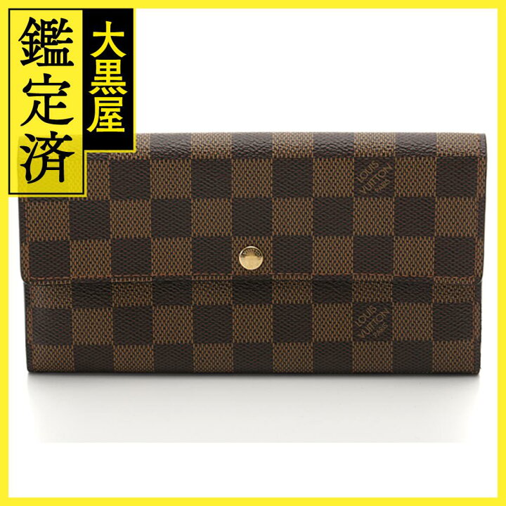 楽天市場】LOUIS VUITTON ルイ・ヴィトン ポルトフォイユ・サラ ダミエ  