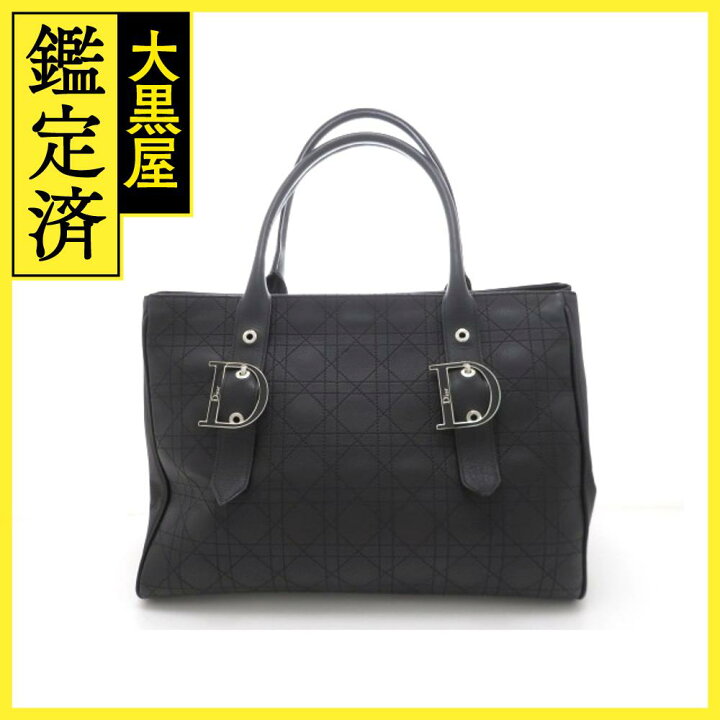 楽天市場】Dior ディオール カナージュ トートバッグ ブラック レザー  