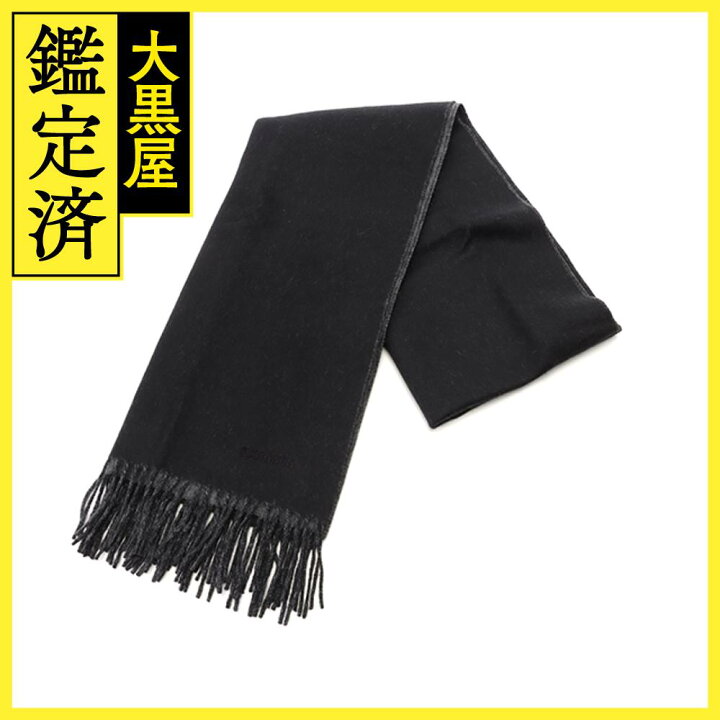 楽天市場】HERMES エルメス レクトヴェルソ マフラー ブラック/グレー  