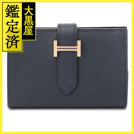 HERMES　エルメス　ベアン　ミニ　ブルーインディゴ/PGP　【432】2146000375507 【中古】【大黒屋】