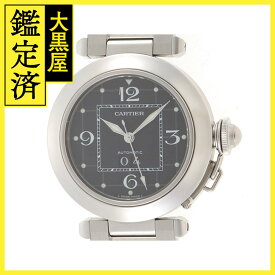 Cartier カルティエ パシャC W31053M7 ブラック文字盤 【434】【中古】【大黒屋】