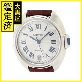 Cartier カルティエ 腕時計 クレ ドゥ カルティエ ウォッチ WSCL0017 シルバーローマン文字盤 ステンレス/クロコレザー 自動巻 2017年並行品【472】HK 【中古】【大黒屋】