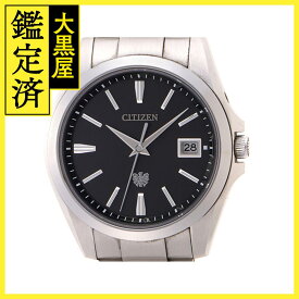 The CITIZEN ザ・シチズン 高精度エコドライブ AQ4060-50E ブラック メンズ ソーラー （2143100426375）【200】 【中古】【大黒屋】