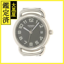 HERMES エルメス 腕時計 プルマン PU2.210 グレー レディース クオーツ （2148103610882）【200】 【中古】【大黒屋】