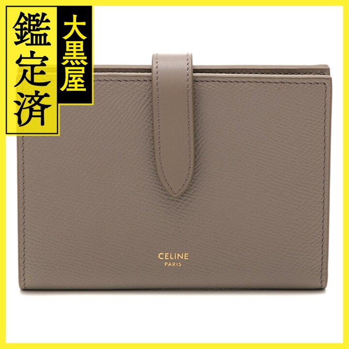 楽天市場】CELINE セリーヌ ミディアムストラップウォレット ぺブル  