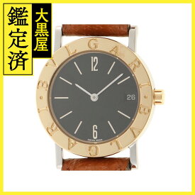 BVLGARI　ブルガリ　時計　ブルガリブルガリ　BB30SGLD クオーツ　SS/YG　ブラック　2147100491913　【207】 【中古】【大黒屋】