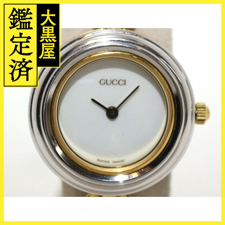 楽天市場】GUCCI グッチ チェンジベゼル 11/12.2 時計 ホワイト文字盤  