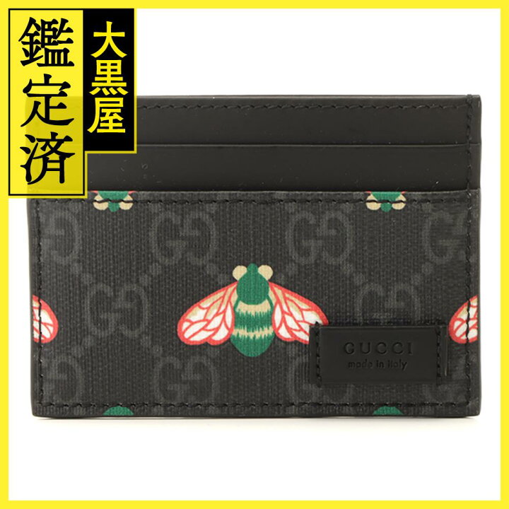 楽天市場】GUCCI グッチ ハチGGスプリームカードケース ブラック PVC  