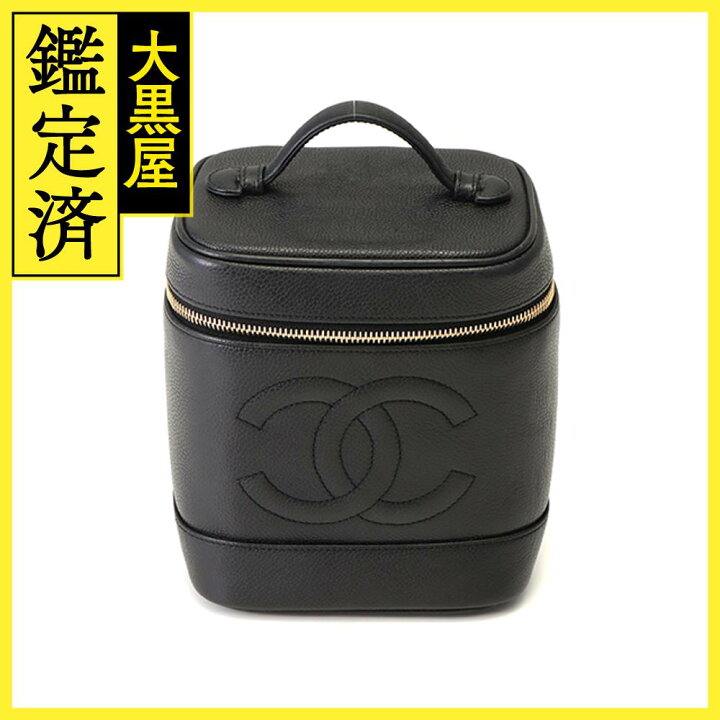 楽天市場】CHANEL シャネル ココマーク縦型バニティ ブラック GP  