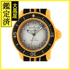 SWATCH　スウォッチ　ブランパンXSwatch　S035P100　パシフィックオーシャン　オートマチック　黄色系　メンズ　腕時計（2148103625282）【200】C 【中古】【大黒屋】