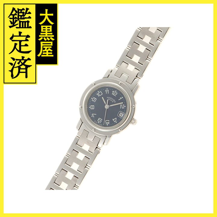 楽天市場】HERMES エルメス 腕時計 クリッパー CL4.210 ブルー文字盤  