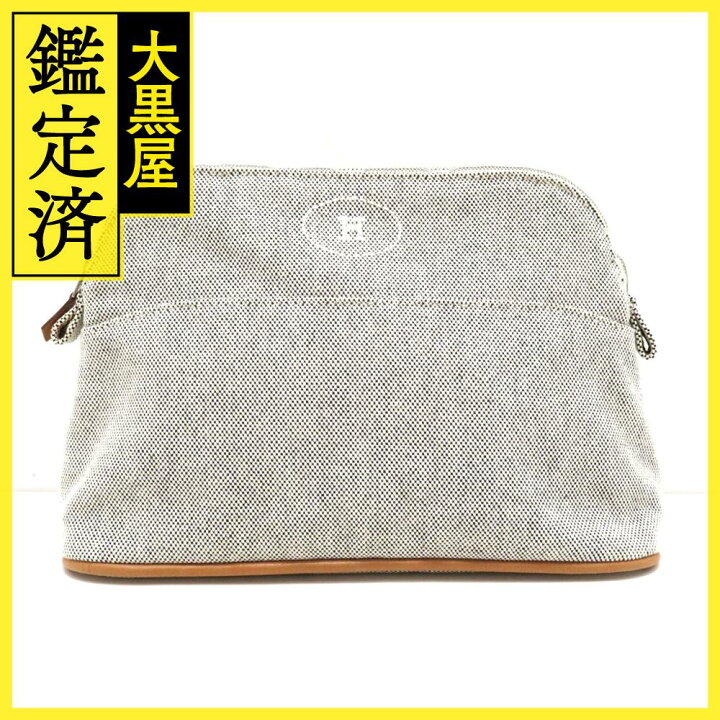 楽天市場】HERMES エルメス ボリードポーチMM ナチュラル SV  