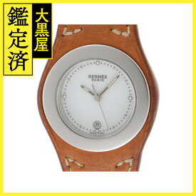 HERMES エルメス 時計 アーネ HA3.210 クォーツ　レディース　SS/レザー　ホワイト　2148103630118【207】 【中古】【大黒屋】