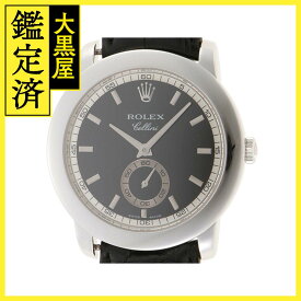 K番　ROLEX 　ロレックス　チェリーニ　5241/6　プラチナ/アリゲーターレザー　手巻き　メンズ　腕時計（2147200492728）【200】C 【中古】【大黒屋】