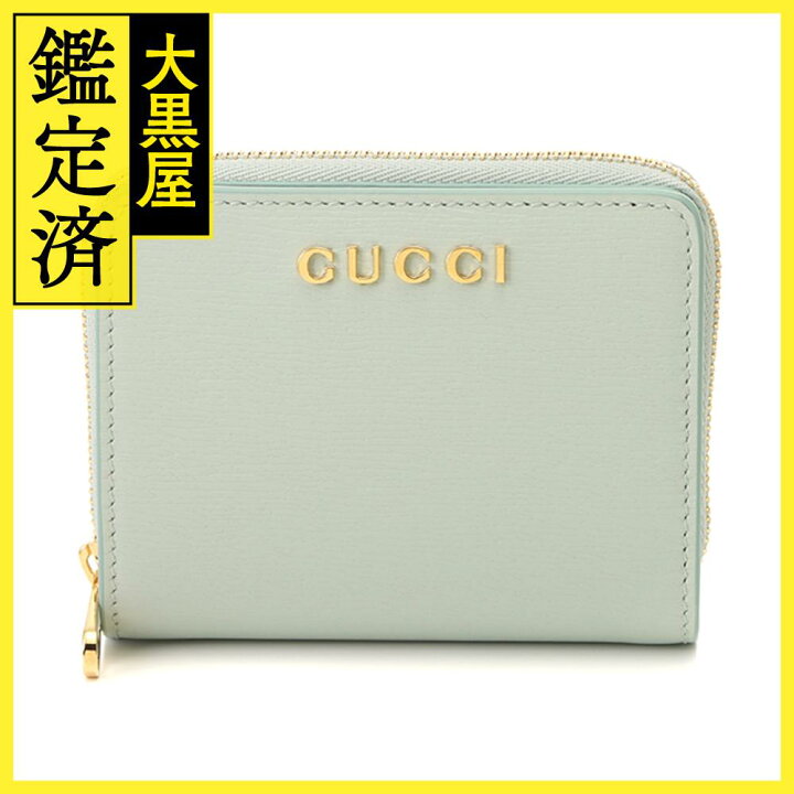 楽天市場】GUCCI グッチ スクリプト ミニウォレット ペールグリーン 