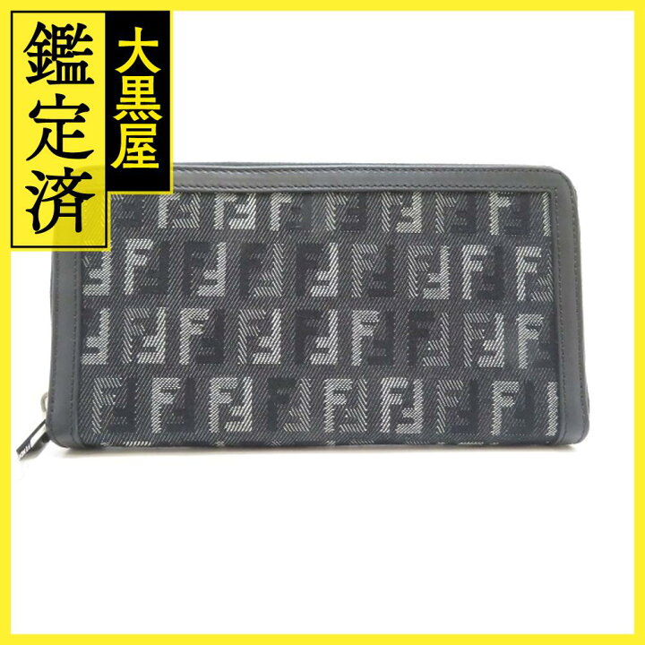 楽天市場】FENDI フェンディ ズッカ 長財布 ブラック キャンバス 
