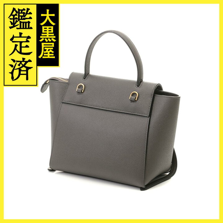 楽天市場】CELINE セリーヌ ベルトバッグ ナノ グレー カーフ【430 