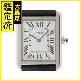 Cartier　カルティエ　タンク・ソロLM　WSTA0028　SS/革（カーフ）　クォーツ　レディース　腕時計（2120500197937）【200】C 【中古】【大黒屋】