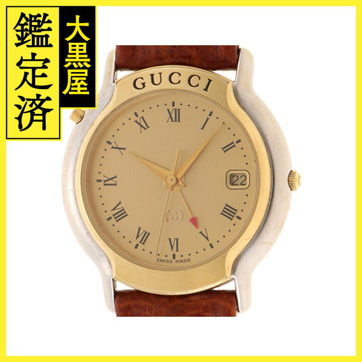 楽天市場】GUCCI グッチ 時計 8200M GMT クオーツ GP/革 2143600356295 