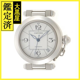 Cartier カルティエ 時計 パシャC W31074M7 ホワイト文字盤 SS 自動巻き ユニセックス（2148103636233）M【200】 【中古】【大黒屋】
