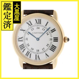 Cartier　カルティエ　メンズ腕時計　ロンドソロLM　W6700455　クオーツ　シルバー文字盤　YG/SS/革ベルト　本体のみ【433】 【中古】【大黒屋】