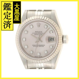 ROLEX　ロレックス　デイトジャスト　79174NG　ピンクシェル10PD文字盤　ホワイトゴールド/ステンレス　WG/SS　P番　レディース　2002年頃　自動巻き　2146000386763【432】 【中古】【大黒屋】