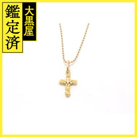 agete アガット ローズクロスネックレス K10 ダイヤモンド 0.01ct 【460】2120000279935 【中古】【大黒屋】