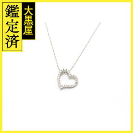 Folli Follie フォリフォリ ハートネックレス K18WG ホワイトゴールド ダイヤモンド 0.34ct 【460】2143200554213 【中古】【大黒屋】