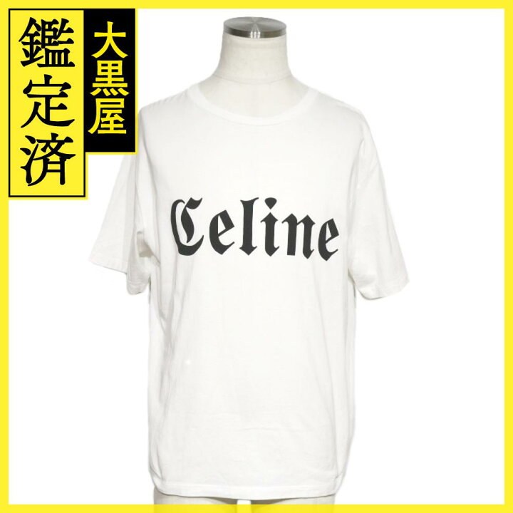 楽天市場】CELINE セリーヌ 衣類 ゴシックロゴプリント Tシャツ メンズ  
