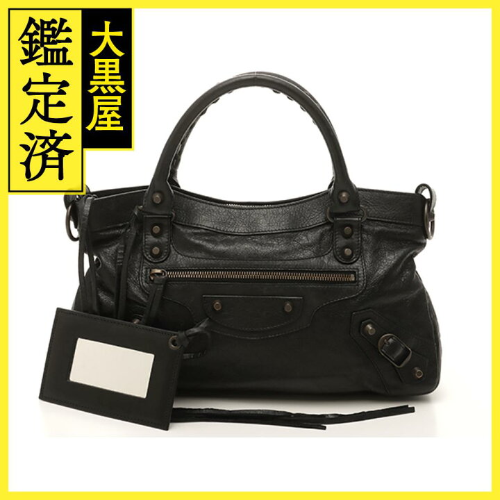 楽天市場】BALENCIAGA バレンシアガ ザ・ファースト ブラック レザー  