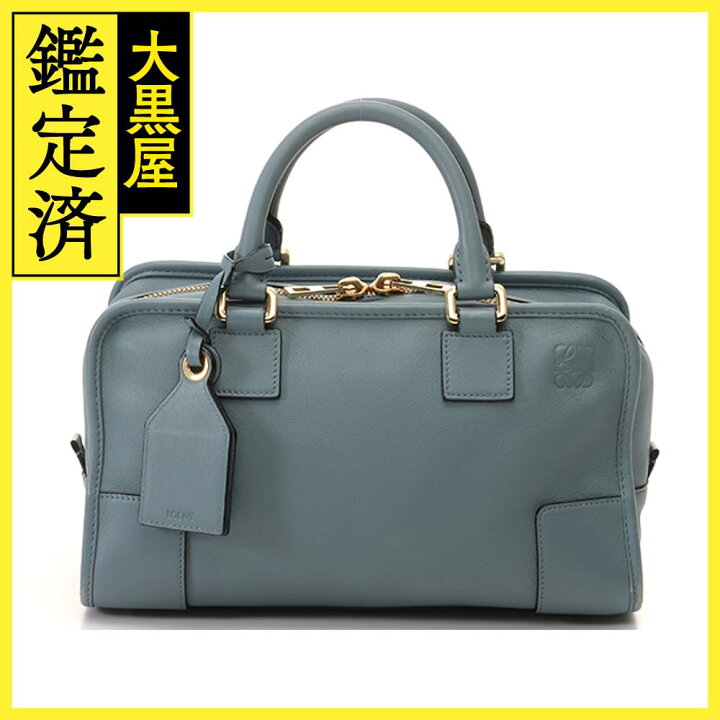 楽天市場】LOEWE ロエベ アマソナ28 ブルー グレー レザー 352.30 