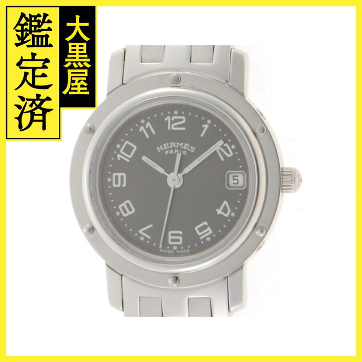 楽天市場】HERMES エルメス 腕時計 クリッパー CL4.210 グレー文字盤 