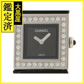 CHANEL　シャネル　マトラッセ　H0500　ステンレス/カワ　SS/革　ブラック　ダイヤベゼル　レディース　クオーツ【432】2148103632082 【中古】【大黒屋】